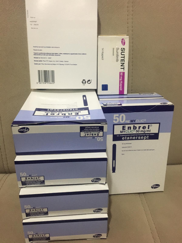 Enbrel (etanercept) 50 mg pre-filled syringes *2 — original (Pfizer, Italy)