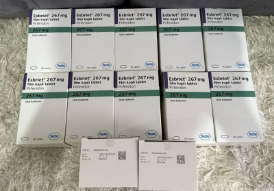 Image - Esbriet (pirfenidone) 267 mg 90 tablets original (Hoffmann-La Roche)