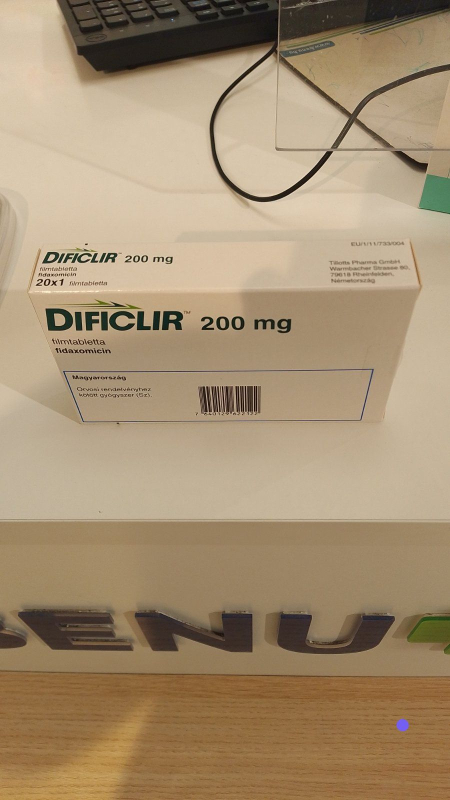 ДИФИКЛИР / DIFICLIR 200 MG 20 FTB.(fidaxomicin,фидаксомицин) Tillotts Pharma,Германия