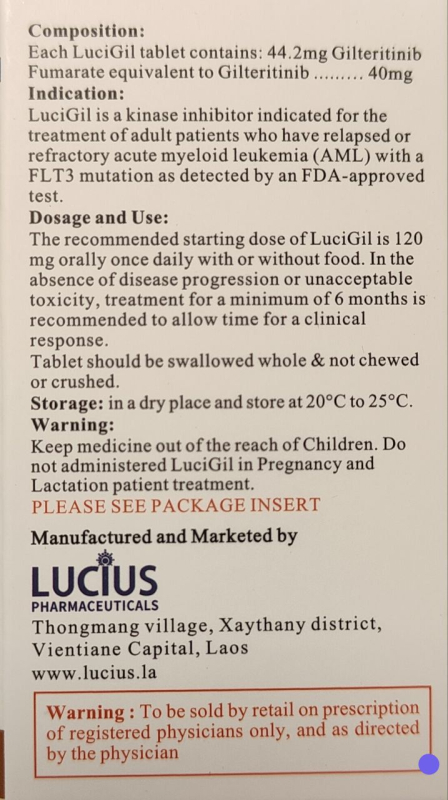 Хоспата, Ксоспата,( гилтеритиниб) / Xospata( gilteretinib) 40 мг 90 таб, генерик