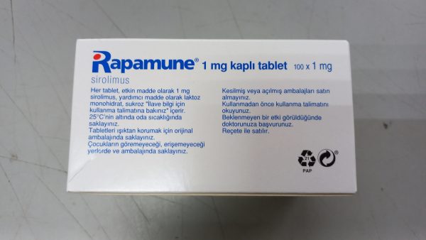 Рапамун, Rapamun (сиролимус, sirolimus 1 мг 100 таб. Original, Pfizer, Италия
