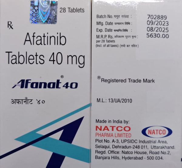 Гиотриф ( афатиниб) / Giotrif (afatinib) 40 мг 28 бат. Natco, Индия, generic