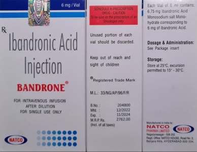 Image - Ibandronic acid 6 mg/6 mL concentrate for infusion, 1 vial generic (India)