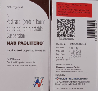 Image - Abraxane, Paclitaxel albumin-bound (nab-paclitaxel) 100 mg suspension for infusion, generic (India)