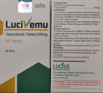 Image - Zelboraf, Vemurafenib 240 mg 56 tablets generic (India) 