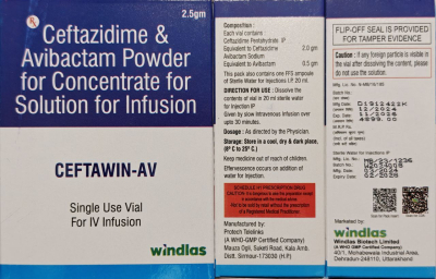 Image - Zavicefta, Ceftazidime 2 g / avibactam 0.5 g powder for solution for infusion, 1 vial, generic (India) 