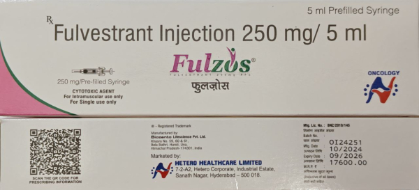 ФАЗЛОДЕКС, FASLODEX 250 MG 5 ML (Fulvestrant / Фулвестрант) Індія