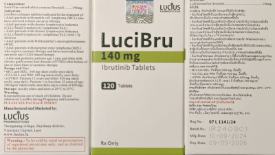 Image - Imbruvica, Ibrutinib 140 mg 120 capsules generic (Laos)