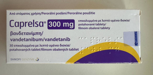 Капрелса, Kaprelsa (вандетаниб, vendatinib) 300 mg 30 tab., original, Франция