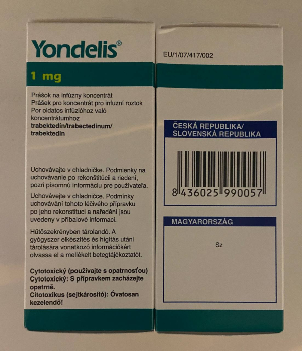 Yondelis (trabectedin) 1 mg solution for infusion original 