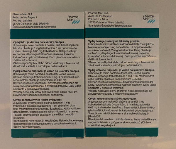 Yondelis (trabectedin) 1 mg solution for infusion original 