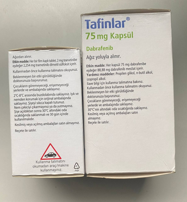 Tafinlar (dabrafenib) 75 mg 120 capsules original (Novartis)