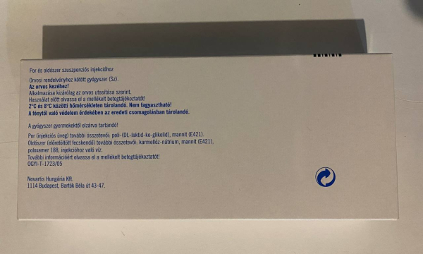 Sandostatin LAR (octreotide) for prolonged-release suspension for injection original (Novartis, Switzerland)