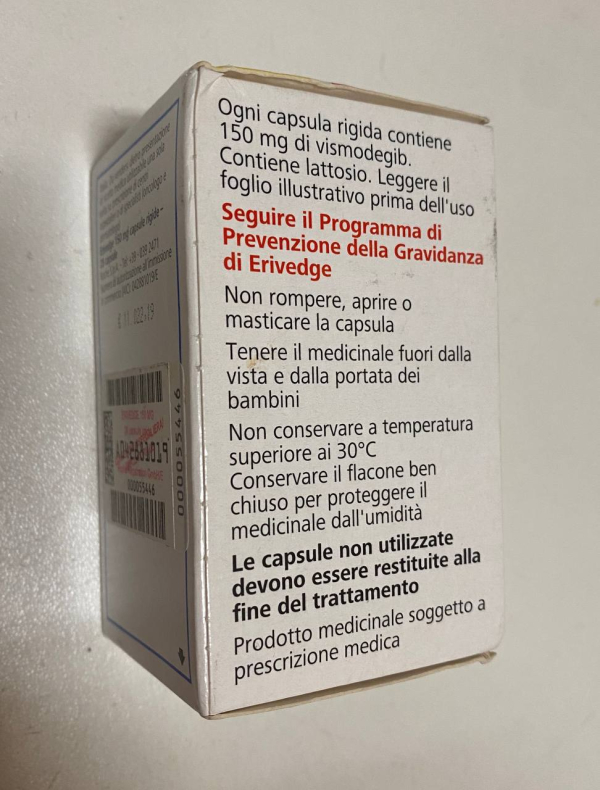 ЭРИВЕДЖ / ERIVEDGE 150 MG 28 CAP.(Vismodegib / Висмодегиб) ROCHE