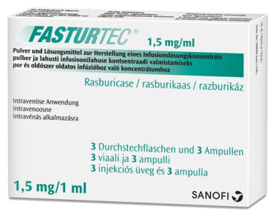 Image - Fasturtec / Elitek (rasburicase) 7.5 mg/5 mL for solution for infusion, 1 vial France