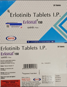 Image - Tarceva, Erlotinib 150 mg 30 tablets generic (Natco, India)