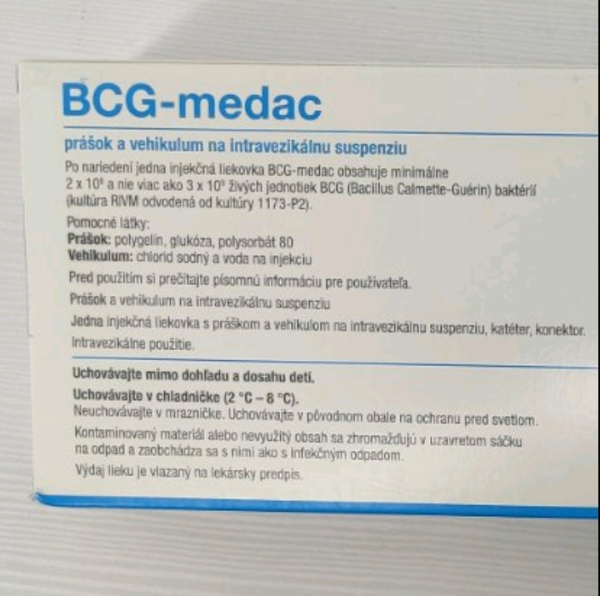 Onco BCG (BCG vaccine) for intravesical suspension, (medac, Germany)