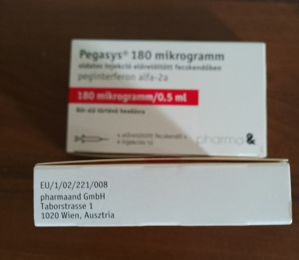 Pegasys (peginterferon alfa-2a) 180 mcg, 4 pre-filled syringes, Austria