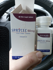 Image - Sprycel (dasatinib) 50 mg 60 tablets original (Bristol-Myers Squibb, Germany)