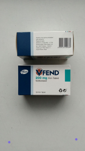 Image - Vfend (voriconazole) 200 mg 30 tablets original (Pfizer, USA)
